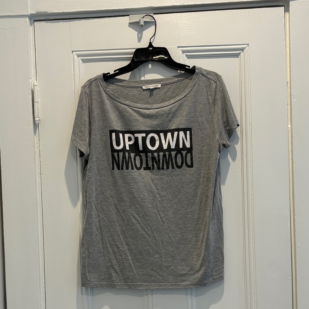 Rebecca Minkoff size L Gray Graphic Tee